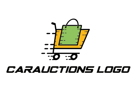 shopping bag in shopping cart