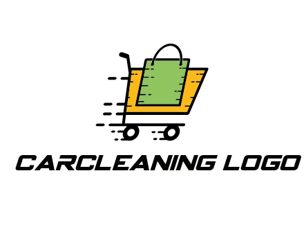 shopping bag in shopping cart