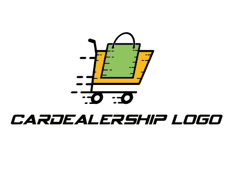 shopping bag in shopping cart