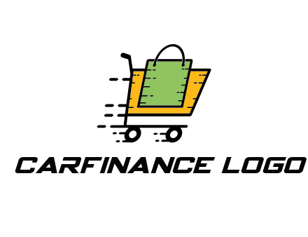 shopping bag in shopping cart