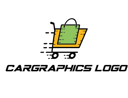 shopping bag in shopping cart