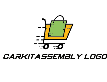shopping bag in shopping cart