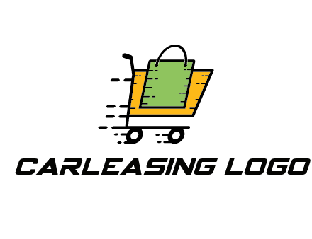 shopping bag in shopping cart