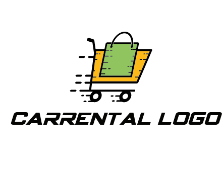 shopping bag in shopping cart