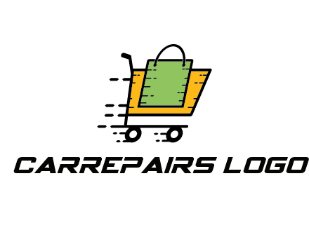shopping bag in shopping cart