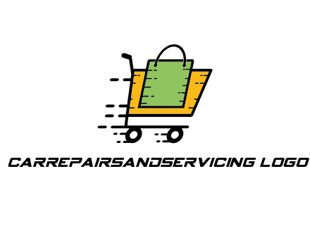shopping bag in shopping cart