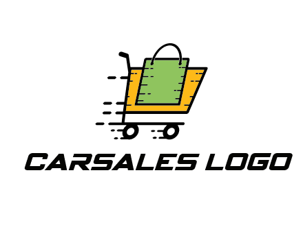 shopping bag in shopping cart