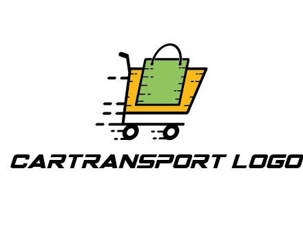 shopping bag in shopping cart