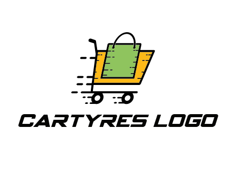 shopping bag in shopping cart