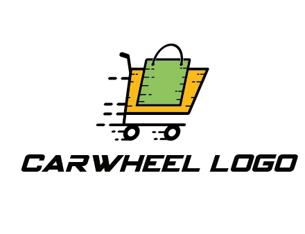 shopping bag in shopping cart