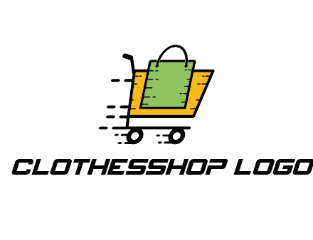 shopping bag in shopping cart