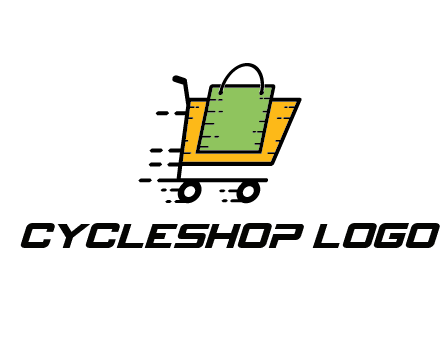 shopping bag in shopping cart