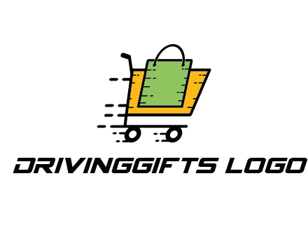 shopping bag in shopping cart