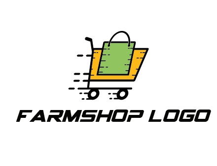 shopping bag in shopping cart