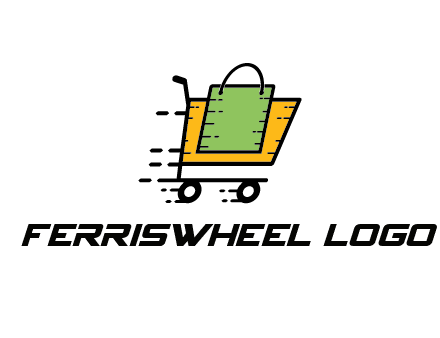 shopping bag in shopping cart