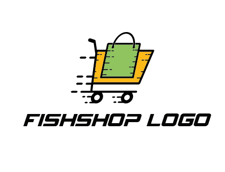 shopping bag in shopping cart