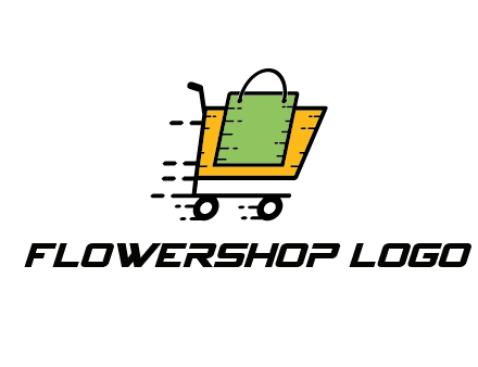 shopping bag in shopping cart