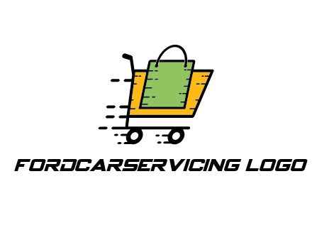 shopping bag in shopping cart