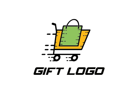 shopping bag in shopping cart