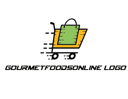 shopping bag in shopping cart