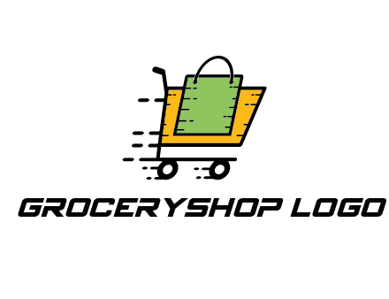 shopping bag in shopping cart