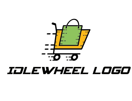 shopping bag in shopping cart
