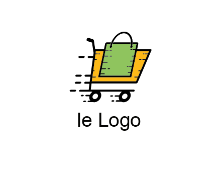 shopping bag in shopping cart