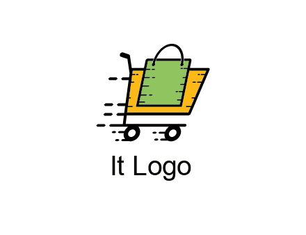 shopping bag in shopping cart