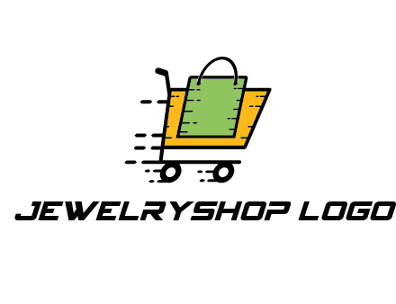 shopping bag in shopping cart