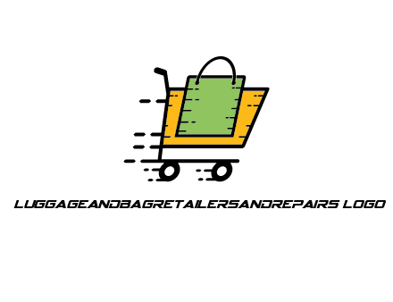 shopping bag in shopping cart