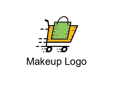shopping bag in shopping cart