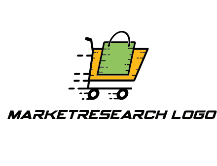 shopping bag in shopping cart