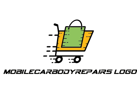 shopping bag in shopping cart