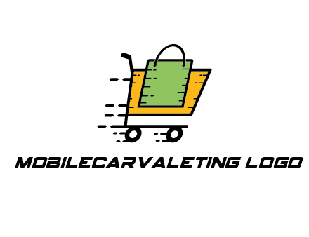 shopping bag in shopping cart