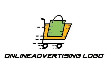 shopping bag in shopping cart