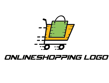 shopping bag in shopping cart