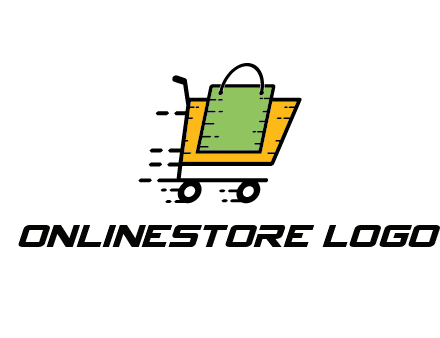 shopping bag in shopping cart