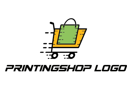 shopping bag in shopping cart