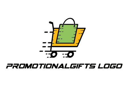 shopping bag in shopping cart