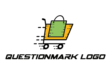 shopping bag in shopping cart