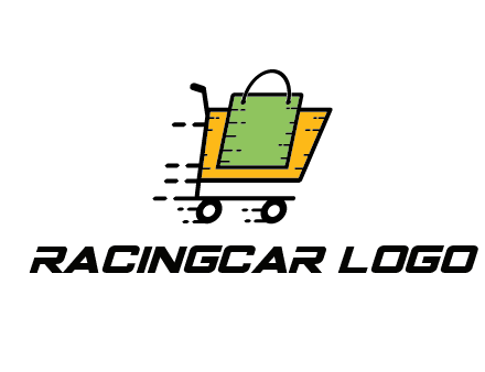 shopping bag in shopping cart