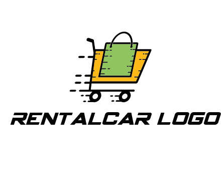 shopping bag in shopping cart