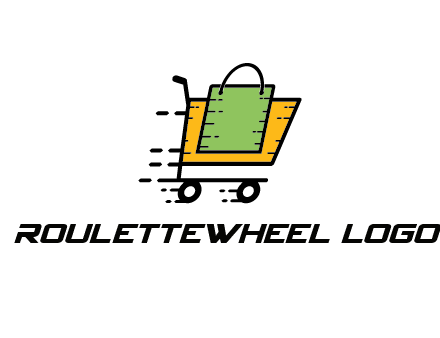 shopping bag in shopping cart