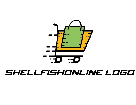 shopping bag in shopping cart