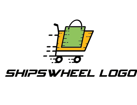 shopping bag in shopping cart