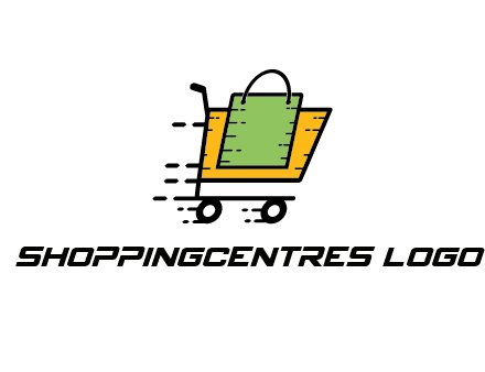 shopping bag in shopping cart