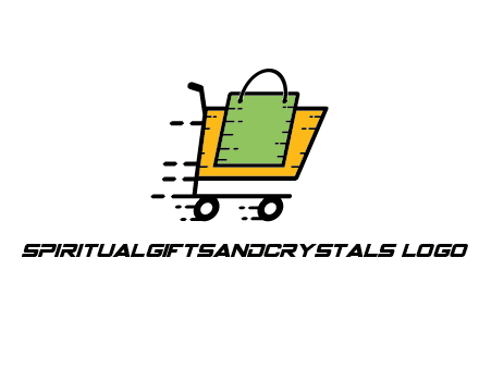 shopping bag in shopping cart
