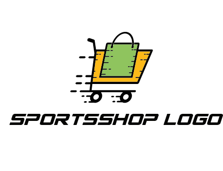 shopping bag in shopping cart