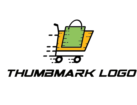 shopping bag in shopping cart