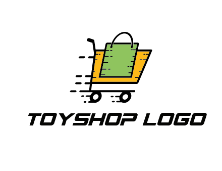 shopping bag in shopping cart
